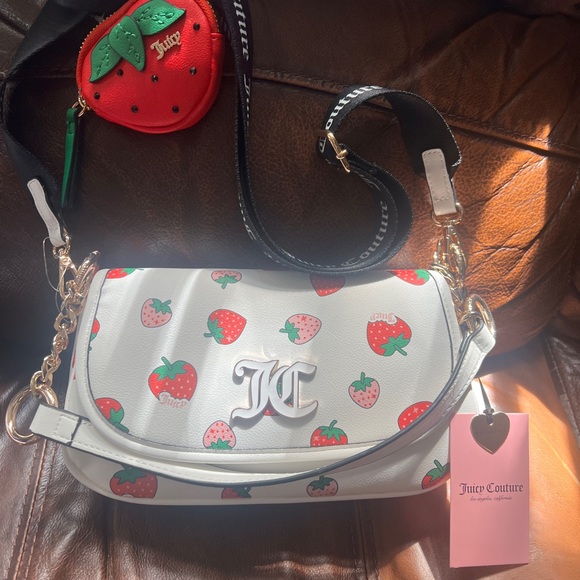 Juicy Couture Handbags - Juicy Couture White Bag with Strawberry Design